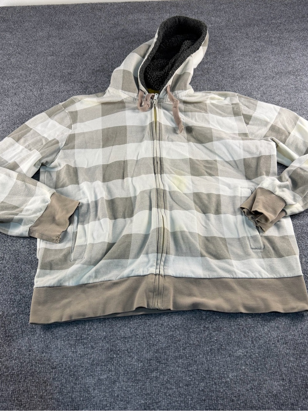 🤎 Vintage Nautica Jeans Co Buffalo Plaid Hoodie L 🤎
